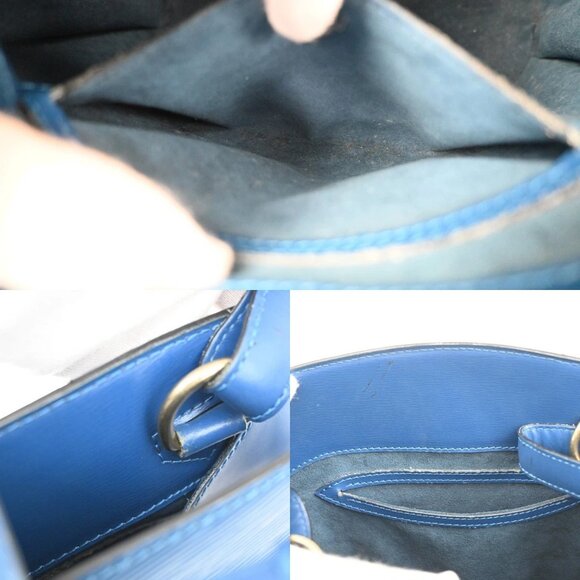 LOUIS VUITTON LV Logo Cluny Shoulder Bag Epi Leather Blue France M52255 85EF306 - Picture 13 of 15